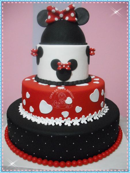 Bolo Tema Minnie Vermelho